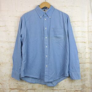 Izod Shirt Men L Blue 21 Wale Corduroy Buttoned Long Sleeve Casual Soft Preppy